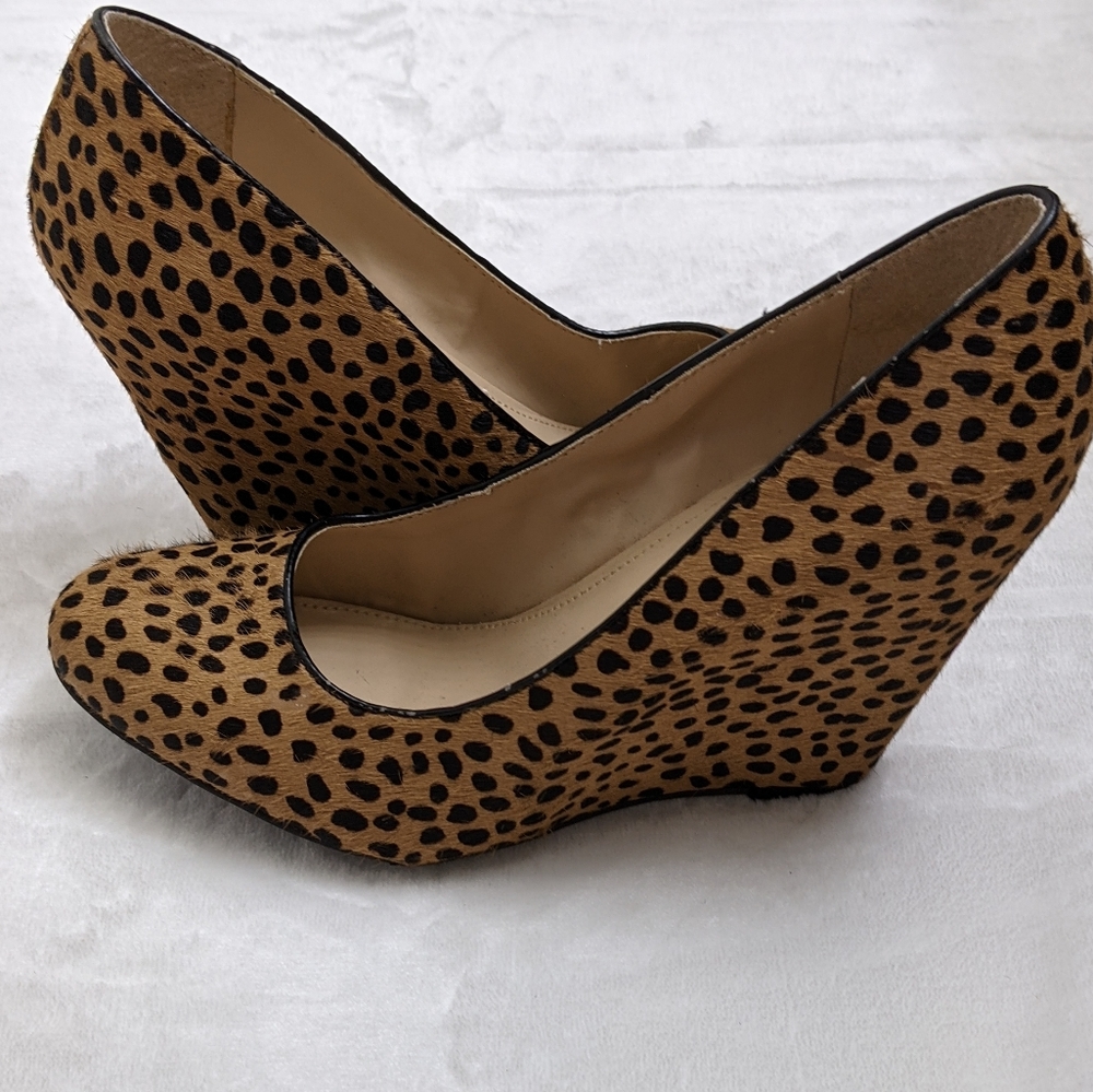 Banana Republic Fur Leopard Print Wedges - Picture 9 of 9